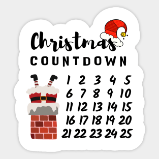 Christmas Count Down. Holiday Vibes, Celebrate Xmas Sticker